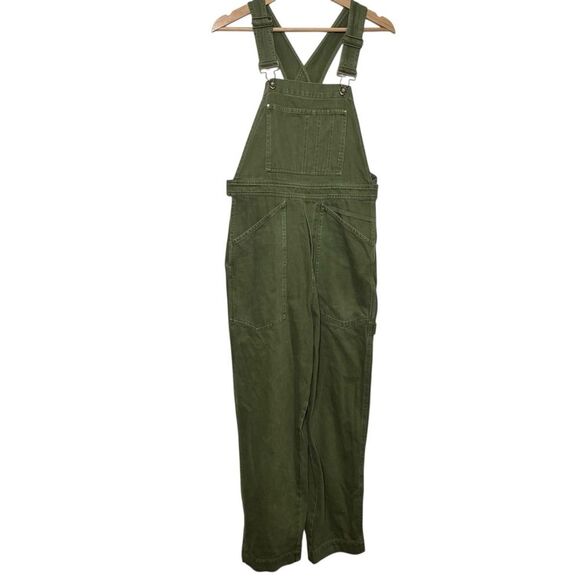 Alex Mill Claire Saffitz Utility Overalls Women’s Small Green Cotton Workwear - Picture 2 of 12